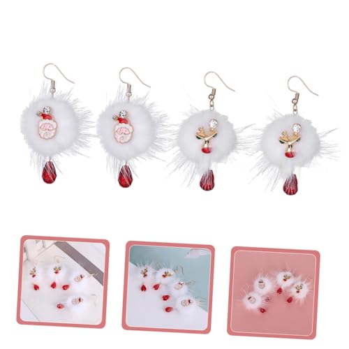 Healeved 2 Paare Weihnachtsohrringe mit Flauschigen Pompom Kugeln Santa und Leichte Weihnachts Ohrringe mit Festlichem Design Komfortabel für Alltag und Party Vielseitig Kombinierbar Healeved 2 Paare Weihnachtsohrringe mit Flauschigen Pompom Kugeln Santa und Leichte Weihnachts Ohrringe mit Festlichem Design Komfortabel für Alltag und Party Vielseitig Kombinierbar von Healeved
