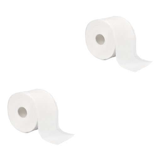 Healeved 2 Rollen sauberes Wischtuch dickenhobeln wattepad waschtücher handtücher Kosmetikpads aus Baumwolle Make-up-Entfernungspad make up zubehör Vliesstoffe abwischen Weiß von Healeved