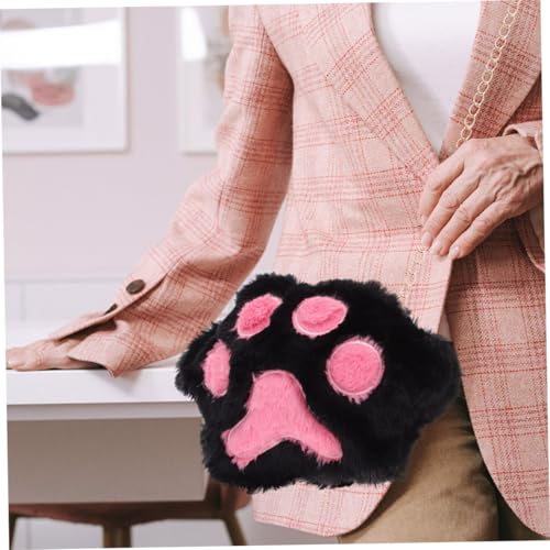 Healeved 2 STÜCK Fluffy Crossbody Bag Teilig Kuscheliges Katzenpfoten Design Kleine Freizeit Geldbörse für Damen und Mädchen Schultertasche in Schwarz und Weiß Healeved 2 STÜCK Fluffy Crossbody Bag Teilig Kuscheliges Katzenpfoten Design Kleine Freizeit Geldbörse für Damen und Mädchen Schultertasche in Schwarz und Weiß von Healeved