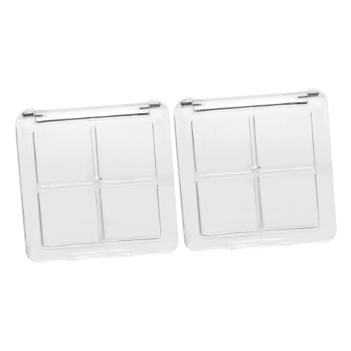 Healeved 2stücke Leere Lidschattenschalen Diy Lidschattenpaletten Lidschatten-unterverpackungsboxen Für Mädchen Und Damen Leere Lidschattenboxen Mit Fächern Für Augen-make-up von Healeved