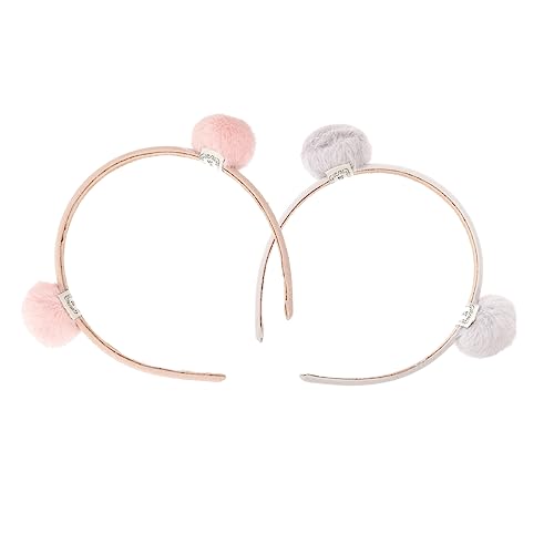 Healeved 2 STÜCK Plüschball Haarreif für Weiche Stoffhaarschmuck mit Lustigem Design für Partys und Cosplay von Healeved