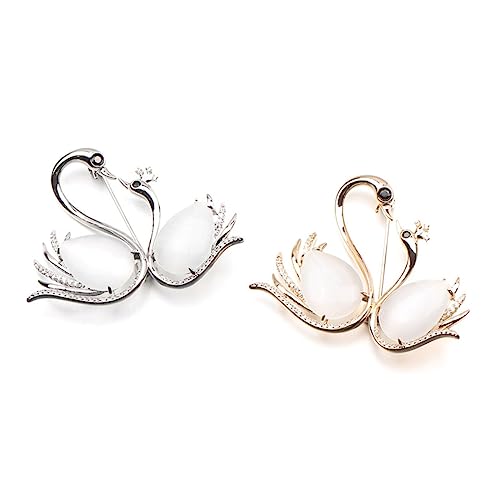 Healeved 2stücke Opalbrosche Mit Zirkon Für Modeschmuck Passend Zu Kleidung Wie Schal Oder Pullover Für Hochzeit Und Alltag von Healeved