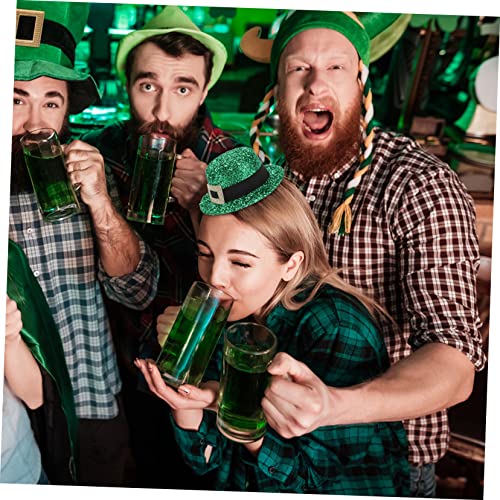 Healeved 2 STÜCK Teiliges Grüne Party Haarnadeln Langlebigem Papier und Pet als Haarschmuck für Patricks Day Festlichkeiten und Karnevalsfeiern Accessoire und Dekorieren von Healeved