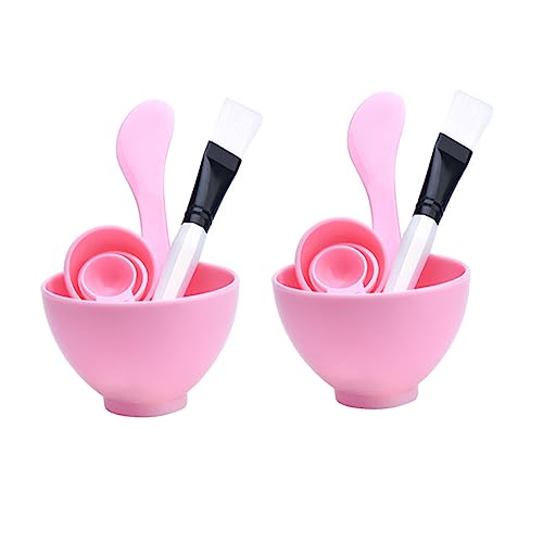 Healeved 4-teiliges -schalen-set 2 Sets Kunststoff-schönheitsmasken-tools Hautpflege-schalen-set Für Frauen Und Mädchen Zufällige Farbe von Healeved