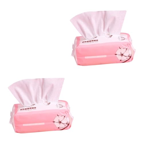 Healeved 2 Sätze Abschminktücher Für Das Gesicht Cosmetic Kosmetiktäschchen Papierhandtücher Gesichtsreinigung Reinigungsmittel Creme Handtuch Gesichtstuch Reinigen Weiß 60 Stück * 2 von Healeved