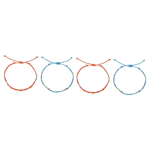 Healeved 2 Sätze Bohemian Fußkettchen Mit Bunten Tasseln Handgefertigte Damen Fußkette Im Folk Langlebig 2 Stücke * 2 von Healeved