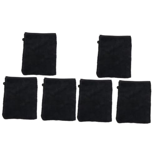 Healeved 2 Sätze Fiber Make-up-entferner-handschuhe Waschlappen Aus Mikrofaser Duschhandschuhe Spa-handschuhe Für Das Badezimmer Gesichtspads Aus Stoff Mit Black Polyesterkante 3 Stück * 2 von Healeved