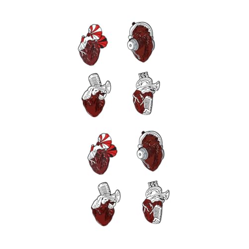 Healeved 2 Sätze Herzform Brosche Niedliche Brustnadel Cartoon Corsage Für Schule Und Freizeit Gemischte Für Und Anlässe 4 Stück * 2 von Healeved