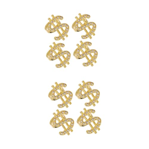 Healeved 2 Sätze Hip Hop Ring Teiliges Unisex Kostüm Zubehör Für Rapper Geeignet Für Karneval Mottopartys Und Bühnenauftritte Glänzende Und Langlebige Siegelringe Für 4 Stücke * 2 von Healeved