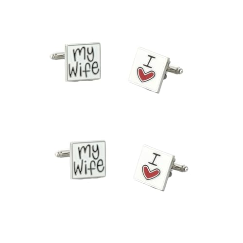 Healeved 2 Sätze Hochwertige Pack Manschettenknöpfe Für Herren Hemdmanschetten Dekoration Für Besondere Anlässe Langlebig Für Hochzeiten Jubiläen Formelle Events 2 Stück * 2 von Healeved