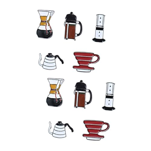 Healeved 2 Sätze Kreative Kaffee Pin Broschen Für Kleidung Und Rucksäcke Stilvolle Anstecknadeln Für Freunde Und Familie Langlebig Und 5 Stück * 2 von Healeved