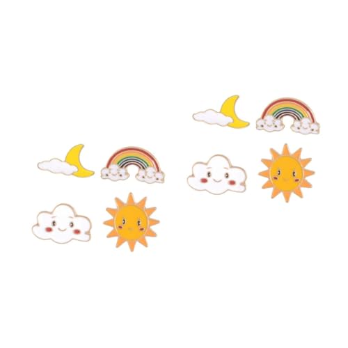 Healeved 2 Sätze Kreative Regenbogen Broschen Niedliches Design Für Damen Modeschmuck Für Kleidung Taschen Schals 4 Stücke * 2 von Healeved