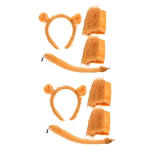 Healeved 2 Sätze Löwenkostüm Set mit Ohren Haarreif und für Karneval Cosplay und Halloween Hochwertige Tierkostüm Requisiten für Festlichkeiten und Bühnenauftritte Healeved 2 Sätze Löwenkostüm Set mit Ohren Haarreif und für Karneval Cosplay und Halloween Hochwertige Tierkostüm Requisiten für Festlichkeiten und Bühnenauftritte von Healeved