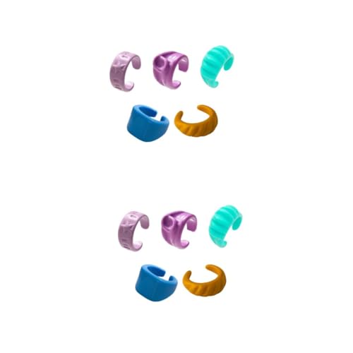 Healeved 2 Sätze Multifarbige Finger Ringe Macaron Candy Farbe Kreativer Index Finger Ring Für Looks Und Accessoires 5 Stücke * 2 von Healeved