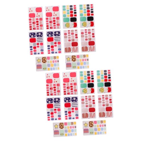 Healeved 2 Sätze Nagel Aufkleber Gefälschte Zehennägel Wasserfester Aufkleber Nagelaufkleber Nail Decoration Fingernägel Aufkleber Fußnägel Aufkleber Nagelkunstzubehör Papier 10 Stück * 2 von Healeved