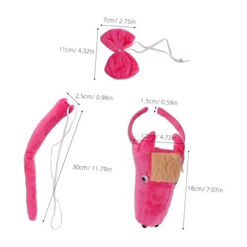 Healeved 2sätze Pferdestirnband Mit Und Fliege Tier-cosplay-kostüm-set Für Halloween Zoo-partys Und Schulaufführungen von Healeved