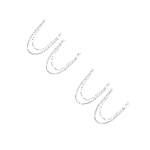 Healeved 2 Sätze Punk Metall Hüftkette Verstellbare Bauchketten Für Hip Hop Stilvolle Dekorationsgürtel Für Männer Und Frauen Silberne Robuste Ketten 2 Stück * 2 von Healeved