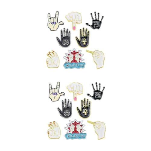 Healeved 2 Sätze Teiliges Retro Punk Broschen Mit Lustige Anstecknadeln Für Kleidung Taschen Hüte Schals Für Erwachsene Modischer Brustpin 8 Stück * 2 von Healeved