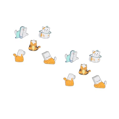 Healeved 2 Sätze Teiliges Tierbroschen Für Damen Süße Katzenbroschen Anstecknadeln Für Jacken Kreative Cartoon Broschen Mit Einzigartigem Design 5 Stück * 2 von Healeved