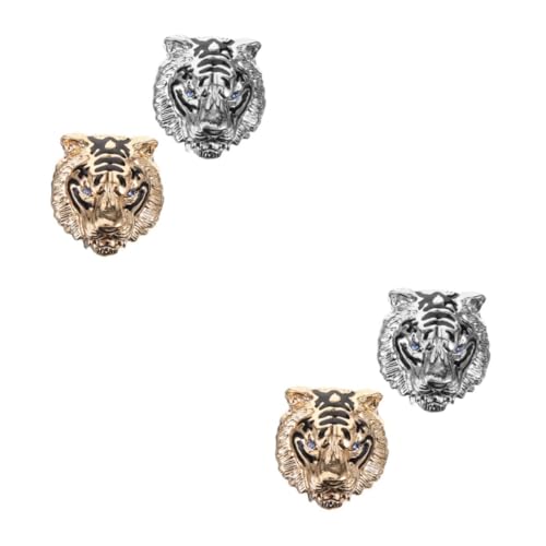 Healeved 2 Sätze Tigerkopf Brosche Kleidungsbrosche Damen Accessoire n Tiger Förmige Vielseie er Design Zarte Anzug er 2 Stücke * 2 von Healeved