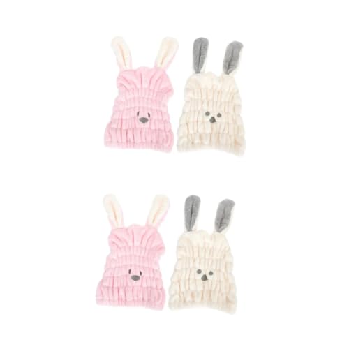 Healeved 4stücke Haartrocknungshüte Praktische Und Süße Handtücher Für Schnelltrocknende Und Saugfähige Badekappen Für Zuhause Oder Unterwegs von Healeved