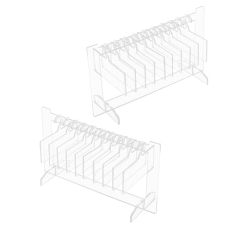 Healeved 2 Sätze Wiederverwendbarer Nagelkunst Ausstellungsständer Nagelspitzen Halter Acryl Display Board für Falsche Nägel DIY Nail Art Organizer von Healeved