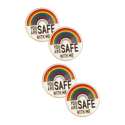 Healeved 2 Sätze You Are Safe With Me Brosche Regenbogen Emaille Anstecknadel Für Kleidung Taschen Und Rucksäcke Einfache Dekoration Für Healthcare Und Sozialberufe 2 Stück * 2 von Healeved