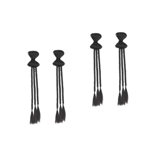 Healeved 4stücke Zopf Ponytail Haarverlängerung Geflochtene Kunsthaar-wig Für Frauen Einfache Anwendung Für Partys Cosplay Und Festivals Natürliche Schwarze Farbe von Healeved