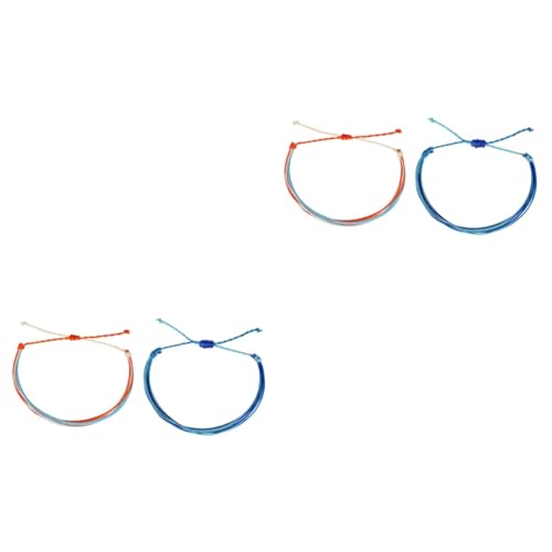 Healeved 2 Stck. Bohemian Armband Handgefertigtes Verstellbares Fußkettchen im Folkloristischen mit Bunten Perlen Wasserdichtes Wachsschnur Armband für Sommer für Reisen Freizeit von Healeved