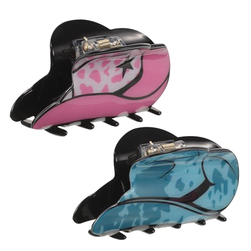 Healeved 2 Stck. Kleine Haarklammern für Frauen Robuste Western Cowgirl Haarspangen mit Süßem Hut Design Geeignet für Dickes und Schmerzfrei Sicher und Vielseitig für Alltag und von Healeved