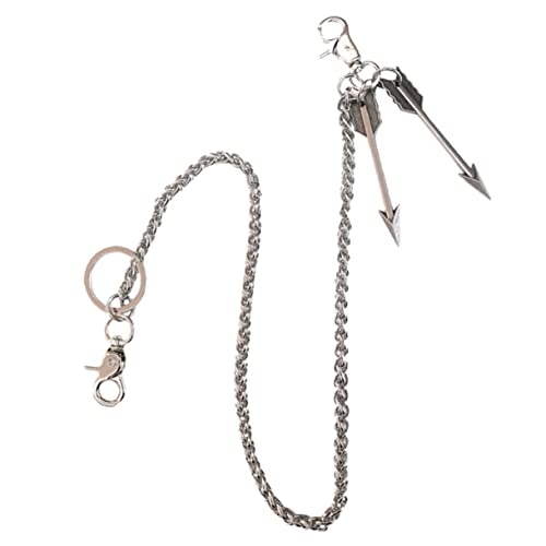 Healeved 2 Stck. Punk Style Metall Ketten Jeans Waist Chain für Männer und Frauen Modisches Hip Hop Accessoire zur Dekoration von Hosen und Geldbörsen Silber von Healeved