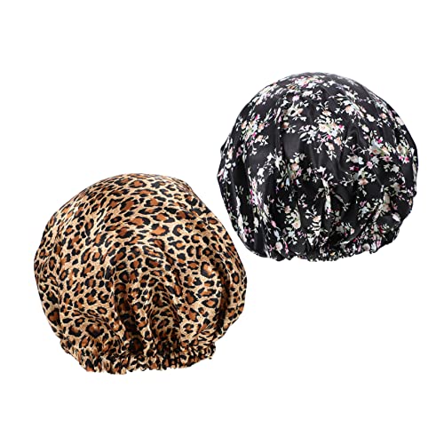 Healeved 2stücke Damen Duschhauben Satin Doppelt Haushalt Haar Pflege Hüte Für Erwachsene Bequemer Atmungsaktiv Für Gesicht Waschen Schlafen Aktivitäten von Healeved