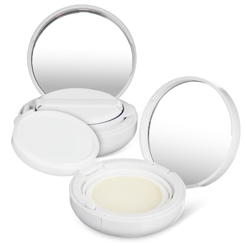 Healeved 2stücke Cushion Foundation Behälter Leerer Kissen Compact Fall Lose Pulver Container Mit Spiegel Robustes Material Für Beauty-produkte von Healeved