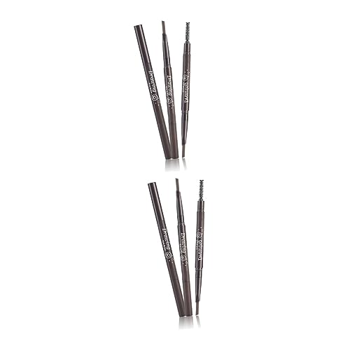 Healeved 2stücke Wasserfester Augenbrauenstift Mit Pinsel Automatische Drehbare Brauenfarbe in Light Für Präzises Augenbrauen-make-up Für Unterwegs Und Langanhaltende Ergebnisse von Healeved