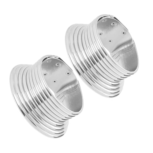 Healeved 2 Stück Afrikanische Halsketten für Damen Chunky Ethno-kragen Schmuck aus leichtem Material Einzigartiger Tribal Statement für Festivals Partys und Alltag Silberfarben von Healeved