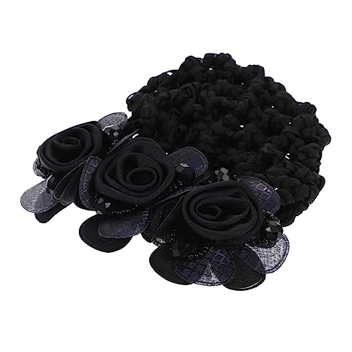 Healeved 2stücke Haarknotenabdeckung Haarnetze Für Dutts Blumenhaarschmuck Damen Duttnetz Haarzubehör Pflege Net Clips Für Tanzdutts Ballett Krankenschwester Stewardess von Healeved