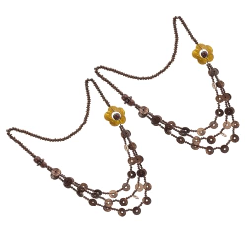 Healeved 2 Stück Bohemian Retro Kette Kokosnuss Schalenperlen Ethnischer Halskette für Damen für Partys Geburtstage Besondere Anlässe von Healeved
