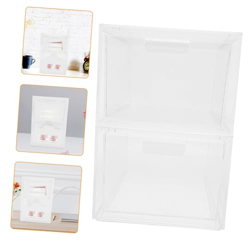 Healeved 2stücke Schreibtisch-organizer Transparentem Material Stapelbare Aufbewahrungsboxen Für Kosmetika Schmuck Und Schreibwaren Platzsparendes Design Für Schlafzimmer Und Büro von Healeved