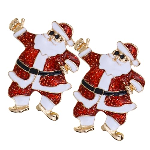 Healeved 2 Stück Brosche Corsage Weihnachten Weihnachtskleidung Brosche Gold Pin Festival Frauen Dekor Weihnachtsnadel Für Den Kleinen Weihnachtsmann von Healeved