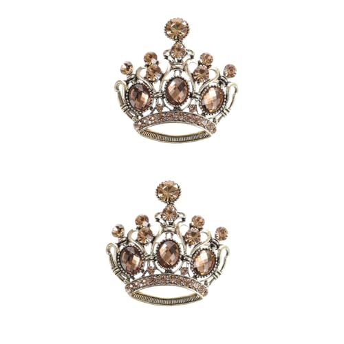 Healeved 2 Stück Brosche Legierung mit Strass für Damen Eleganter Anstecker für Kleidung Schals und Taschen für Feiern und Besondere Anlässe von Healeved