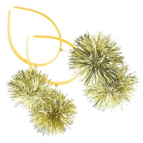 Healeved 2 Stück Bunte Haarreifen mit Pompons Leichtes Langlebiges Cosplay Stirnband für Karneval Geburtstag Halloween und Party Modischer Haarschmuck für Mädchen von Healeved