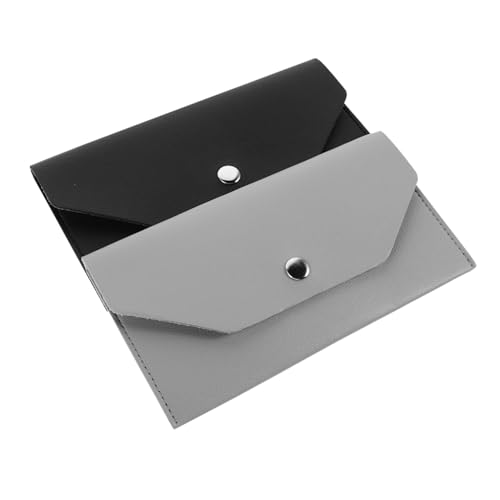 Healeved 2 Stück Damen Portemonnaie aus PU Kompakt mit Druckknopf Schlankes Kleines Portemonnaie mit Münzfach Kreditkartenhalter und Stiftefach Tragbare Geldbörse für Alltag und Reise von Healeved