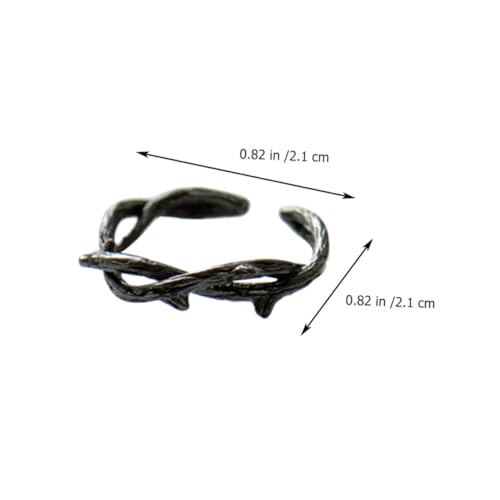 Healeved 2 Stück Delikater Verstellbarer Paarring mit Dorn rosen muster Modischer Chic fingerring für Damen und Herren Offener Couple Tail Ring Langlebiger Schmuck für Jubiläum und von Healeved
