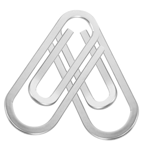 Healeved 2 Stück Edelstahl Geldklammer Schlanker Geldscheinklammer mit Verchromtem Finish Doppelseitig für Männer und Frauen Minimalistischer Geldclip als Praktische Brieftaschen von Healeved