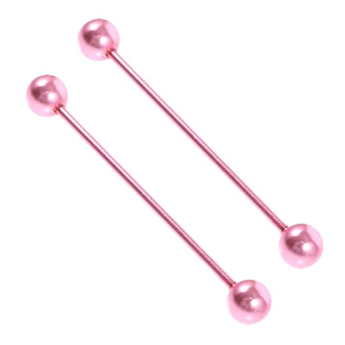 Healeved 2 Stück Edelstahl Ohrknorpel Piercing Langlebige Elektrobeschichtete Bunte Lange Bar Ohrstecker Hautfreundlich Modischer Körperschmuck für Damen Vielseitig für Alltag und Events von Healeved