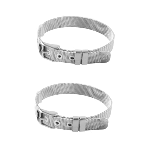Healeved 2 Stück Einstellbares Herren Mesh Chain Armband Langlebigem Modernes Geradliniges Design Modisches Schmuckstück für Alltag und Besondere Anlässe von Healeved