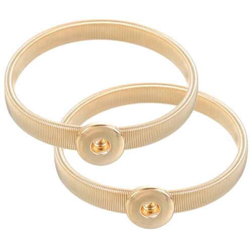 Healeved 2 Stück Elastische Herren Armbänder Ärmelhalter Shirt Sleeve Garters für Hemdsärmel Fixierung und Dekoration Komfortabel Langlebig Vielseitig Tragbar Goldfarben von Healeved