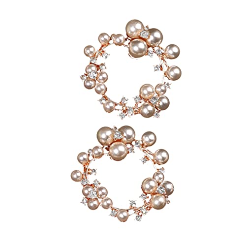 Healeved 2 Stück Elegant Perlen Schuhclips Abnehmbare Schmuck Clips für High Heels Formelle Schuhe Hochzeit Party Besondere Anlässe Glänzende Dekoration von Healeved