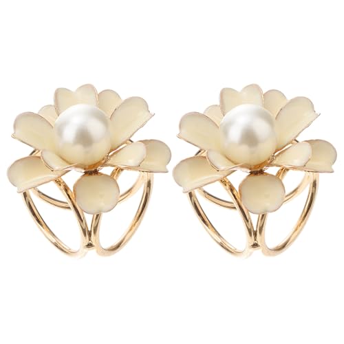 Healeved 2 Stück Elegante Schalringe aus Langlebiger Glänzend Verschleißfest Modische Halstuch Tuchhalter für Damen Dekorativer und Fester Schalverschluss von Healeved