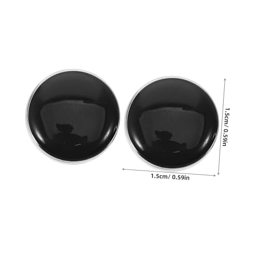 Healeved 2 Stück Elegante Schwarze Manschettenknöpfe und Tuxedo button set aus Kupfer für Herren Klassische Anzug accessoires für Hochzeit Business und Formelle Anlässe von Healeved